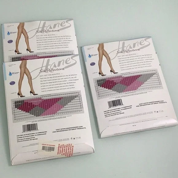 VGT Hanes Silk Reflections Silk Sheer control top sheer toe Panties SZ CD NWT - Picture 2 of 9